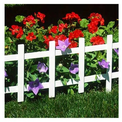 White Border Fence, 14 x  33-In. L, 4-Pk.