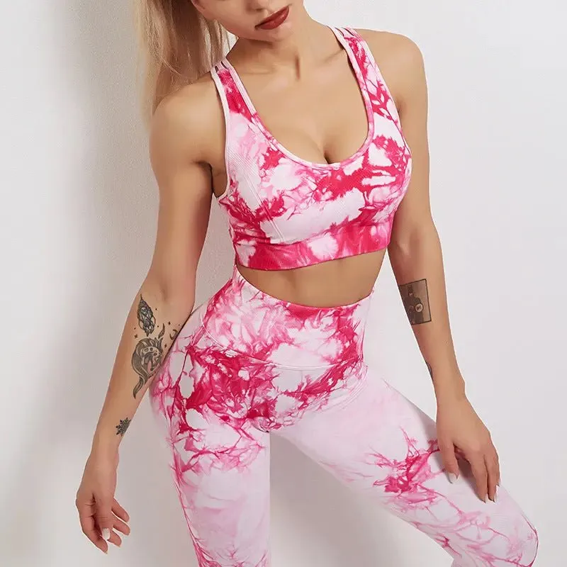 women sportswear yoga training tracksuit sports bra and leggings new yoga set fitness