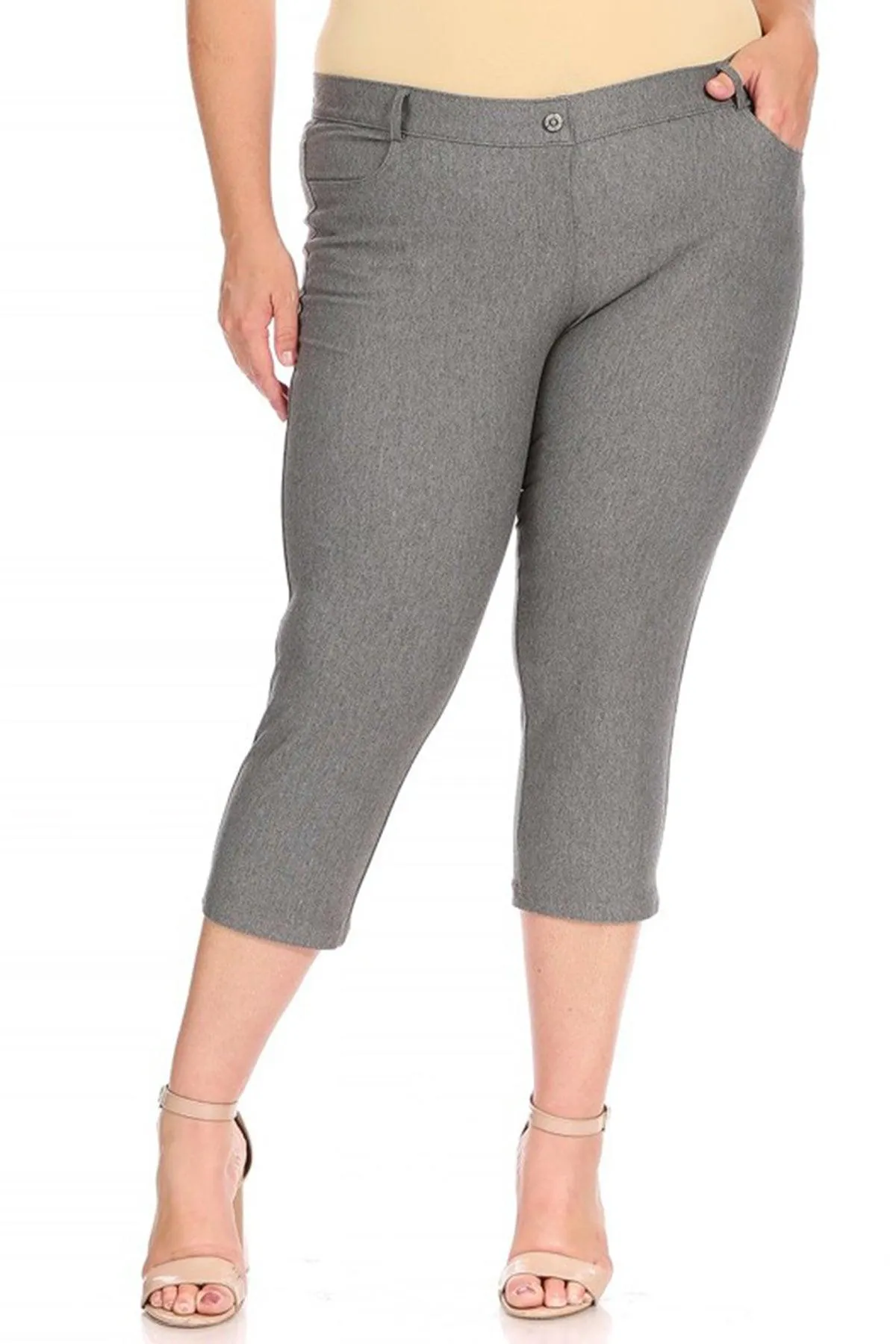 Women's Plus Size Casual Comfy Slim Pocket Jeggings