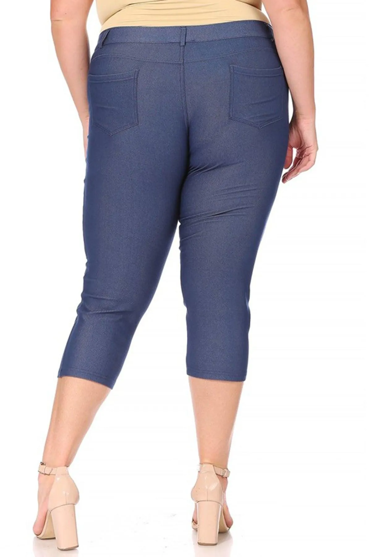 Women's Plus Size Casual Comfy Slim Pocket Jeggings