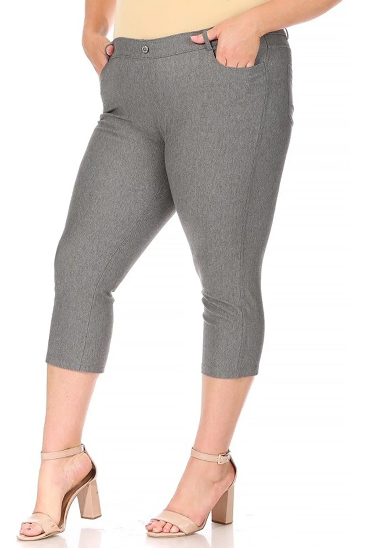 Women's Plus Size Casual Comfy Slim Pocket Jeggings