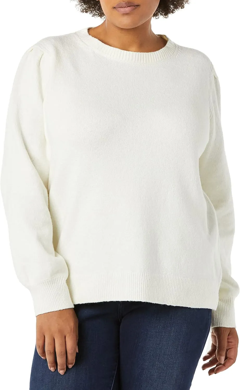 Women’s Soft Touch Pleated Shoulder Sweater