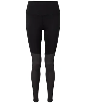 Womens TriDri® yoga leggings | Black/Charcoal