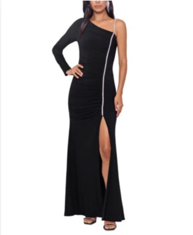 Xscape Black Rhinestone Dress